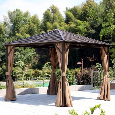 China 3x5m 5x3m Metalldach Gazebo-Garten im Freien mit Vorhängen und Mesh Cover zu verkaufen