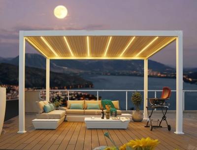 Κίνα Outdoor waterproof aluminum electric retractable folding blinds pergola awning προς πώληση