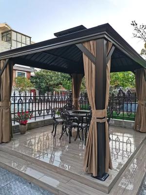 China EFEN Gazebo 10m x 12m Outdoor Double Hardtop Patio Garden Gazebo Set Steel Aluminum Pole Gazebo for sale