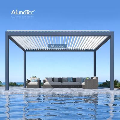 China Shutters Gazebo Roof Sunroom Balcony Shade Pavilion Patio Electric Garden Outdoor Aluminum Leisure Porch Sheds for sale