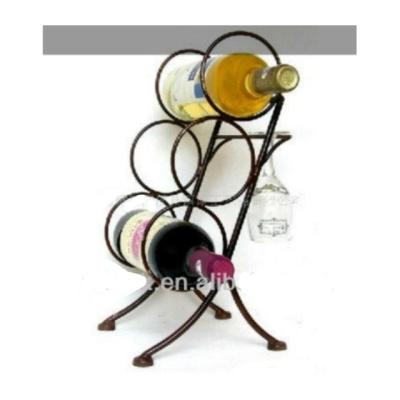 China Sustainable Single Wine Bottle Chrome 3 Tier Rack for sale