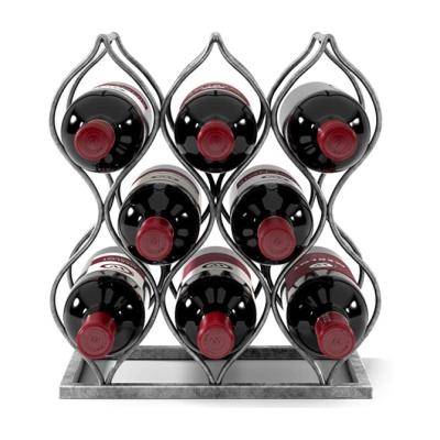 China Viable Factory Sellable Standing Wine Glass Wine Rack Racks Countertops Storage Wall Wooden Wine Display Rack for sale