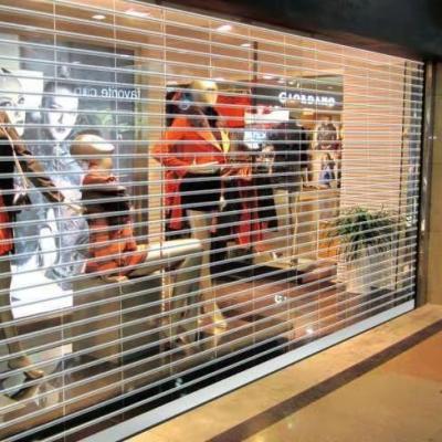 China Rolling Automatic Top Quality 24 Hours Show Clear Plastic Roller Shutter Door For Shop for sale