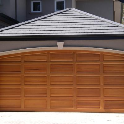 China ZHTDOORS Wholesale Modern Sectional Garage Doors Wood Look Overhead Garage Door for sale