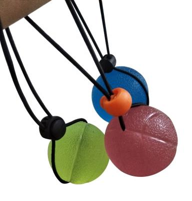 China High Quality TPR Round TPR Anti Stress Power Grip Ball With Wrist String Rope for sale