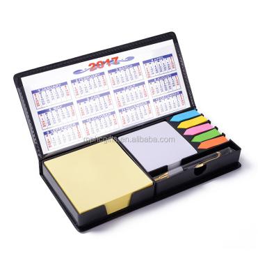 China High-quality Corporation self-adhesive gift cover desk leather protection set with calendar and metal pen for sale