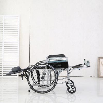 China Hot Sale Reclining Wheelchair Hospital Wheelchair Convenient For The Elderly for sale