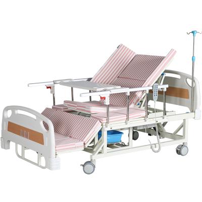 China Electric And Manual Hospital And Home Care 5 Function Luxury Electric Nursing Bed With Bedpan for sale