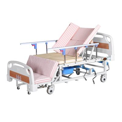 China Aluminum rail ICU 5 functions aloy hospital bed UJOIN equipment nursing manual hospital bed for sale