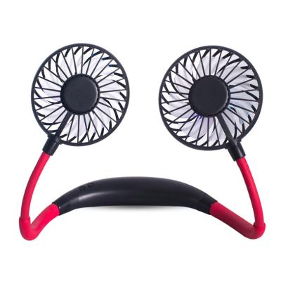 China 360Â ° Air Cooling Portable Hands Free Rotating Sports Neck Fan Neck Band Rechargeable Hanging Fan For Sports for sale