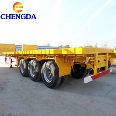 China Flatbed Truck Trailer 20FT Chengda Equipment Carrier Trailer Remolques for sale