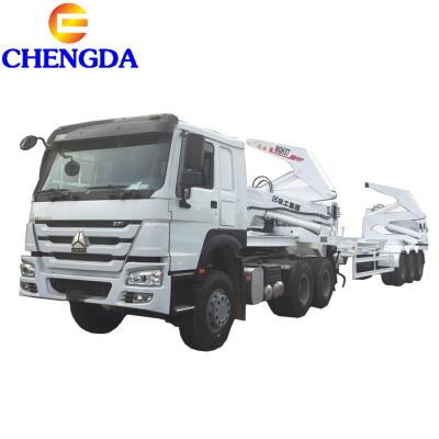 China Truck Trailer 3 Axles 20ft 40ft Side Container Trailer Container Side Lift Loader For Sale for sale