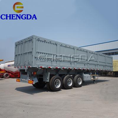 China Truck Trailer 3 Axle 4 Axle Cargo Trailer Side Tipper Semi Trailer For Sale for sale