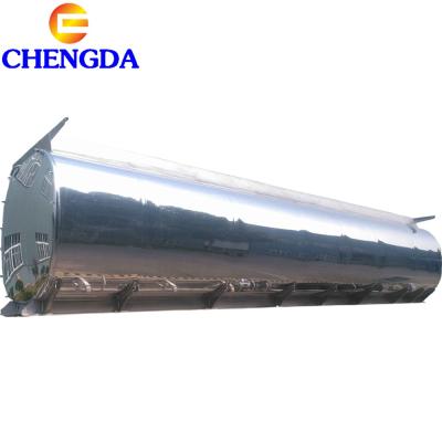 China 9500 Gallon Polish Aluminum Body Mount Fuel Gas Tank Truck Trailer For Tanker Trailer for sale