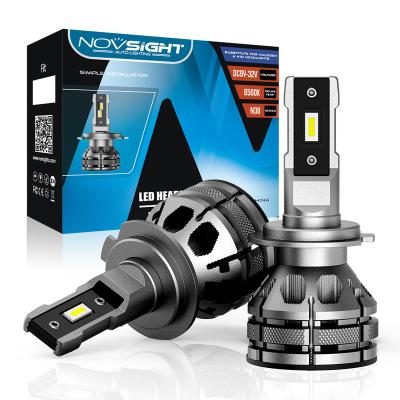 China Super bright Novsight 120W 15000lm car lighting system accessories extreme heat dissipation design 9004 9005 9006 9007 car bulb h4 h7 h11 h13 h15 led headlight for sale