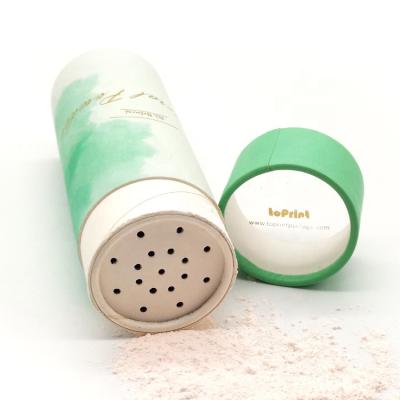 China 2021 New Arrival Materials Natural Recycled Materials Zero-Waste Loose Powder Packaging Container Dry Shampoo Powder Paper Tube for sale