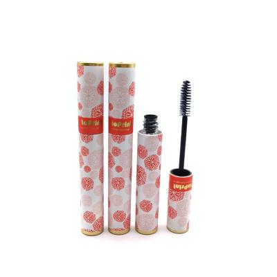 China Disposable Custom Empty Cosmetics Mascara Packaging Rolled Edge Container Paper Tubes With Brush for sale