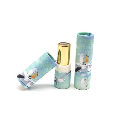 China Eco Friendly Biodegradable Empty Cardboard Container Custom Recycled Twist Up Paper Tube For Lipstick for sale