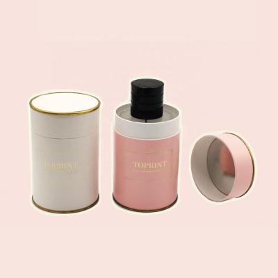 China Biodegradable Round Cardboard Boxes Creative Cylinder Paper Tube For Luxury 5Ml Perfume Bottle Packaging for sale