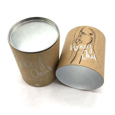 China Custom Biodegradable Food Grade Round Kraft Paper Tube For Coffee Tea Packaging for sale