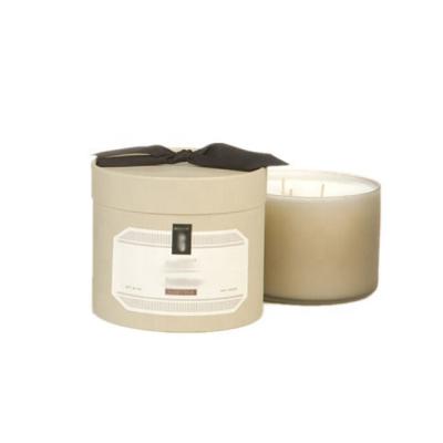 China Recyclable Eco Commitment Gift Round Paper Box For Candle Jars Tealight Packaging for sale