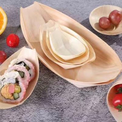 China Stocked Factory Direct Wholesale Hot sales Eco-friendly Disposable Japanese Tableware Wooden Sushi Boat Price for sale