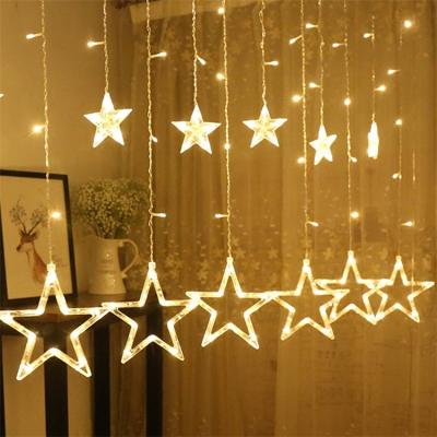 China 12 Light 3m*1m 138 LED Star Twinkle Star LED Light String Curtain for sale