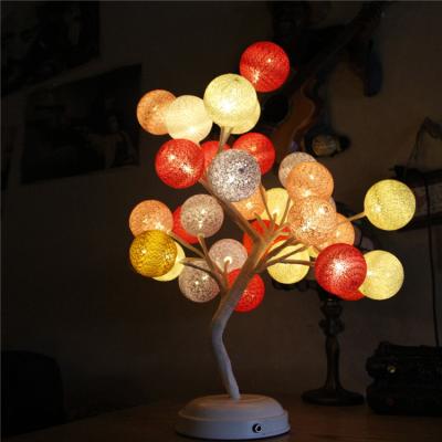 China Cotton Balls String Lights Hot Selling Christmas String Light Led Room Decoration Cotton Balls Lights for sale