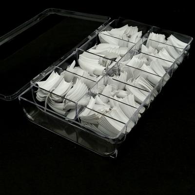 China DIY Nail Art 500P Nail Tip ABS Full Cover White Artificial Square Salon Nails for sale