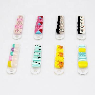 China Short Design Square Kids Artificial Nail Tips Cute False Nail Tips 24pcs for sale