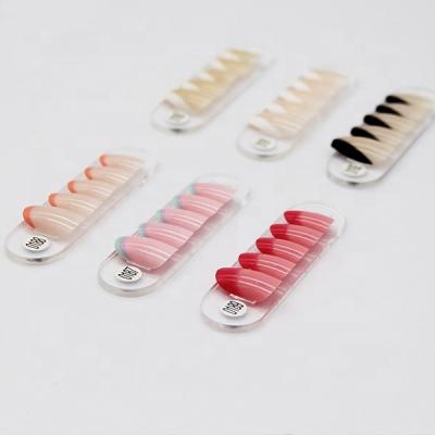 China 2020 Design Beauty Ladies Nails Color Solid False Artificial Nails Tips for sale