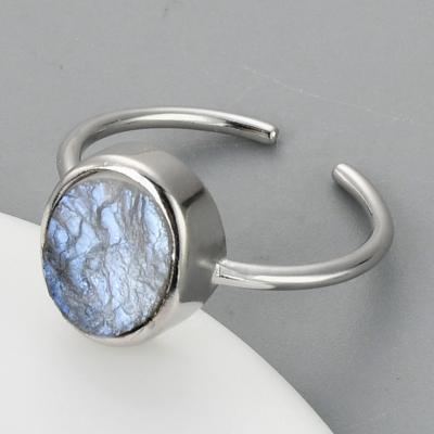 China Office/Oval Thin Rings Quarry Jewelry SS216S Sterling Silver Natural Moonstone for sale