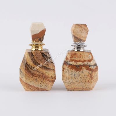 China WX1202 Attractive Pendant Natural Stone Perfume Bottle Diffuser Natural Stone Healing Jewelry for sale