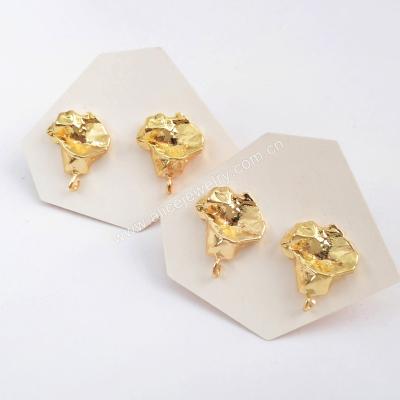 China 10 Years Experience PJ285 Gold Single Earring Studs Finding Fashion Ear Stud Earrings For Women for sale