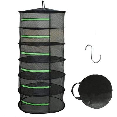 China Dried Herbs Fruit 2022 Good Quality Black Nylon Foldable Waterproof Garden Plant Drying Rack Mesh Drying Net Herb Drying Net Flower Seed With Zippers for sale