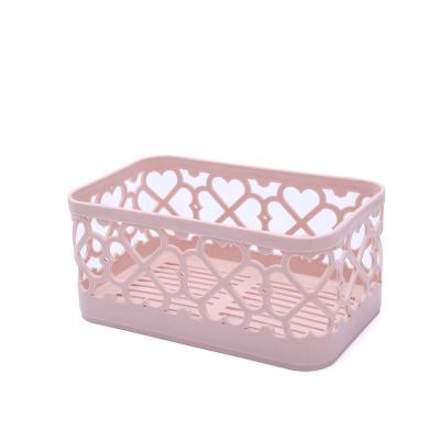 China Receive a hollow-out decorative basket makeup container pen store model desktop storage box for sale