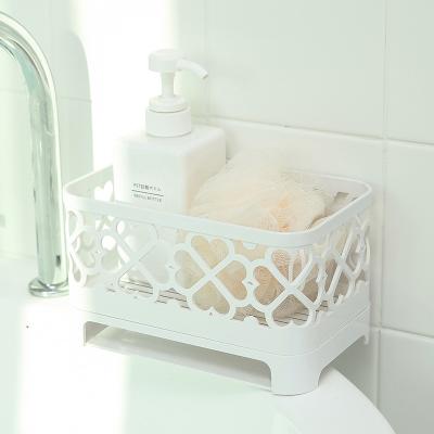 China Finishing Basket Quick Desktop Plastic Bamboo Bath Storage Basket Pattern Drop Storage Finishing Basket for sale