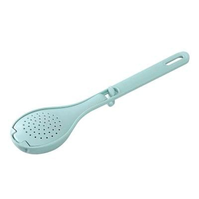 China 2 Viable in 1 Wheat Creative Straw Soup Spoon Long Handle with Filter Tableware Condiment Spoon for sale