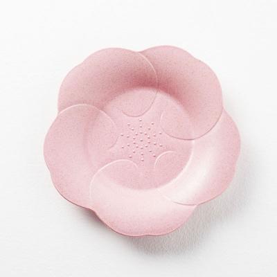 China CLASSIC Unique Eco-friendly Wedding Restaurant Hotel Straw Shape Cherry Blossom Plastic Fruit Dish for sale