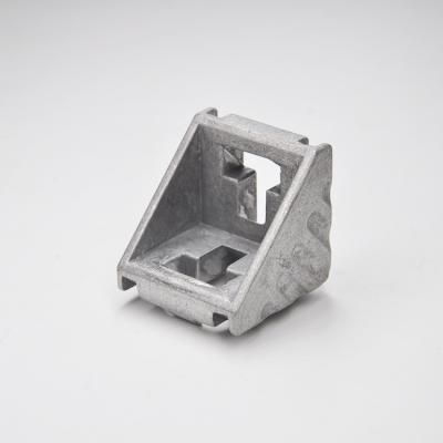 China L Shape Channel Corner Alloy Die Casting Gussets Chevron 4341 For Profile 45x45series Bracket 4341 for sale