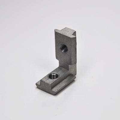 China Industrial Interior Aluminum Rafter Profile L Shape Joint Connector Bolt Bracket For Furniture Connecting Chairs for sale