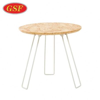 China Easy Assembly Low Price Scandinavian Design Around Coffee Table Legs Metal Folding Wood Coffee Table for sale