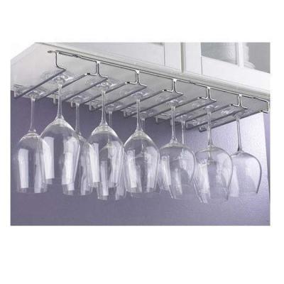 China Sustainable Home Decor Under Cabinet Stemware Rack Holds Up To 18 Wine Glasses for sale