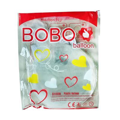 China Round Bobo Promotional Toy Balloons Birthday Party Clear Transparent Bobo Balloon for sale