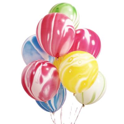 China 10 Inch Decoration Balloon Marble Rainbow Latex Balloons Gift Toy for sale