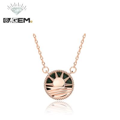 China FASHIONABLE R.GEM. Different Colors S925 Rose Gold Color Sunset Silver Shape Sterling Silver Jewelry for sale