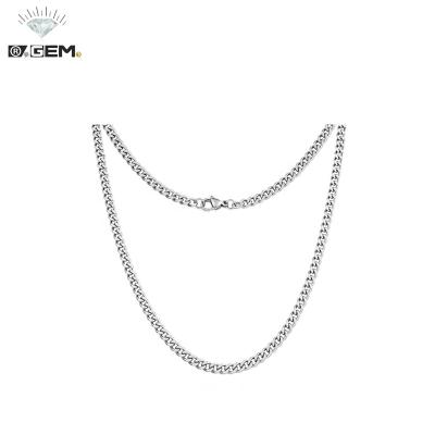 China Hiphop R. Gem. High Polished Stainless Steel 20/22/24/28inches Necklace Mens Miami Cuban Link Cuban Chain for sale