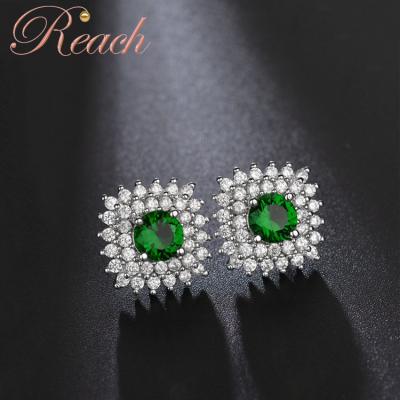 China Wholesale Brass Nickel Free Crystal Zircon Stud Rhinestone Earrings A.C.A. For Wedding for sale