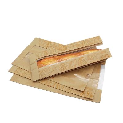 China Recyclable Factory Directly Supply Custom Bakery Packaging Kraft Paper Bread Bag For Food Brown Kraft Takeout Paper Bags for sale