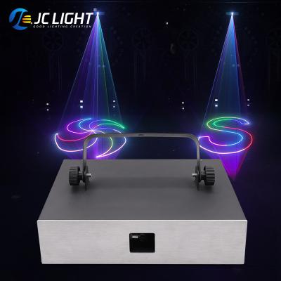 China 3D Bar Laser Light Show For DJ Show Concert Party Full Color Ktv 1.5W/2W RGB Animation With Remote Control Led Laser Light Projector for sale